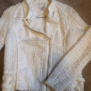 White moto jacket